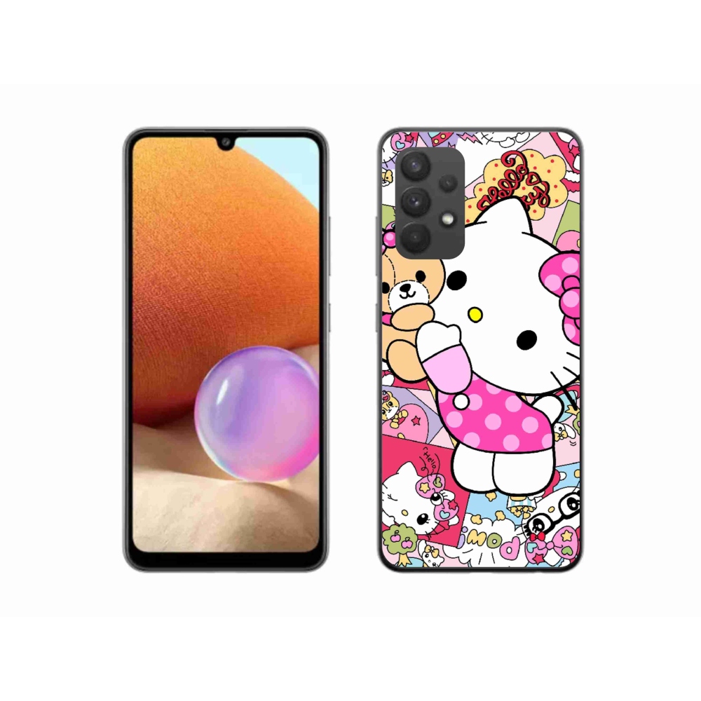Gelový kryt mmCase na Samsung Galaxy A32 4G - cute kitty