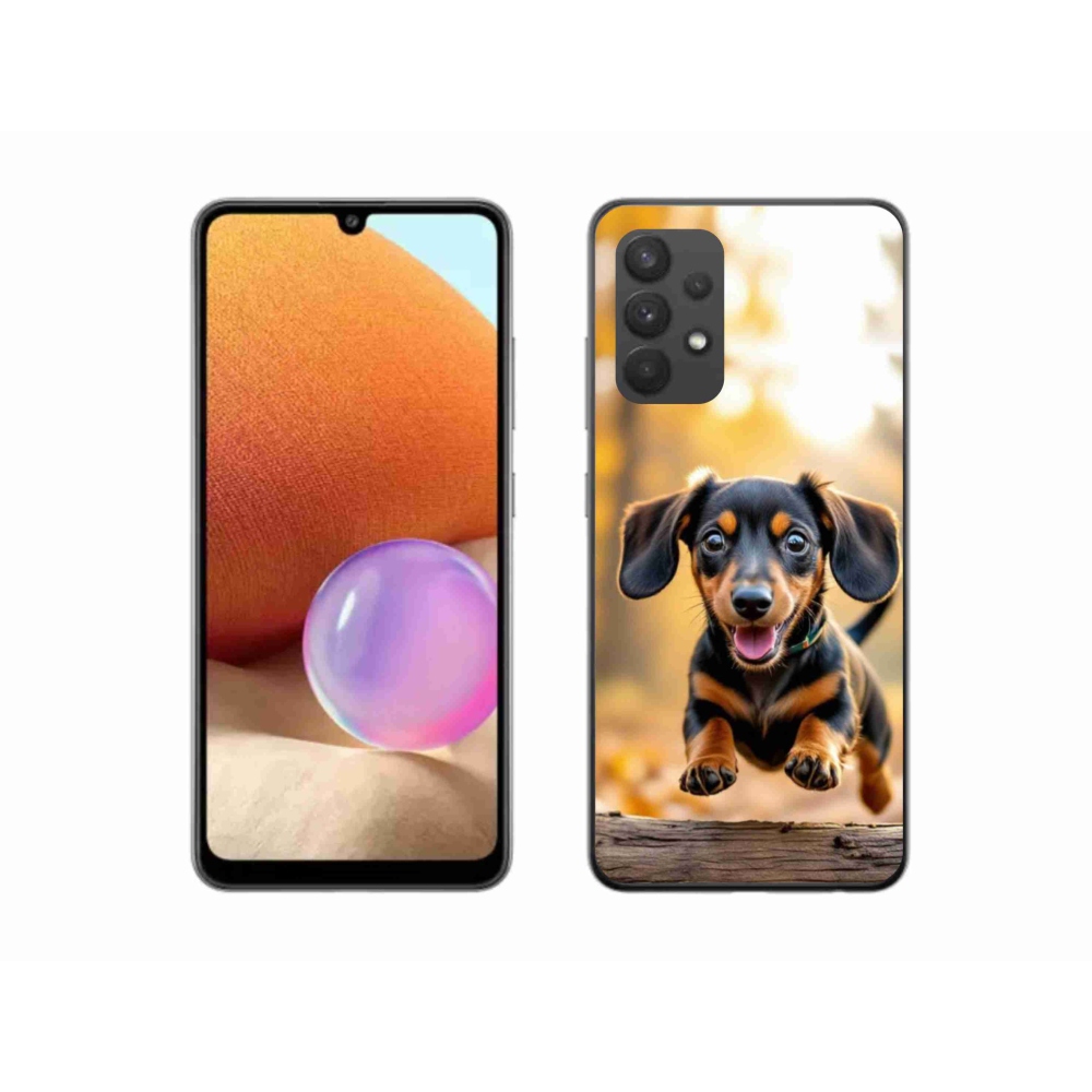 Gelový kryt mmCase na Samsung Galaxy A32 4G - jezevčík 2