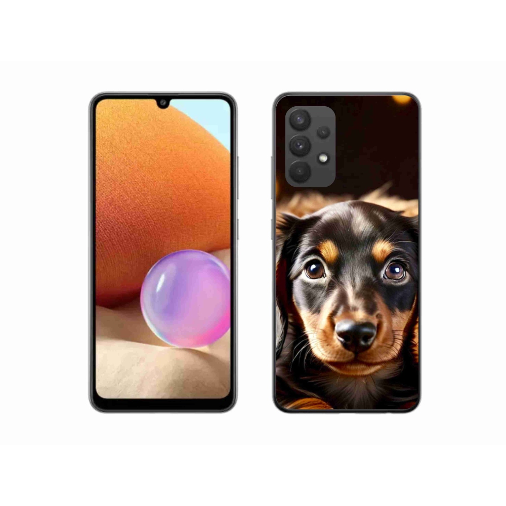 Gelový kryt mmCase na Samsung Galaxy A32 4G - jezevčík