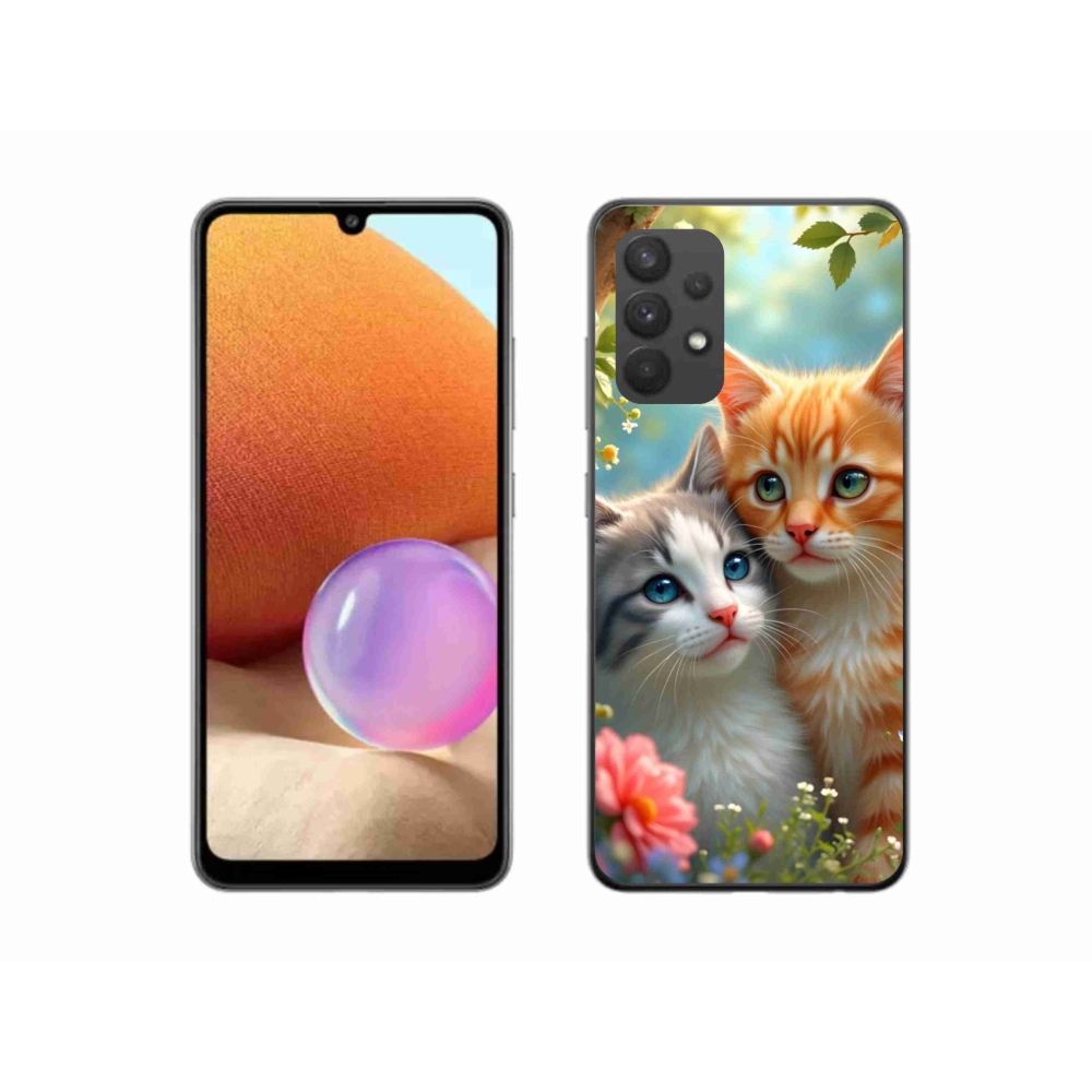 Gelový kryt mmCase na Samsung Galaxy A32 4G - kočičí láska 2