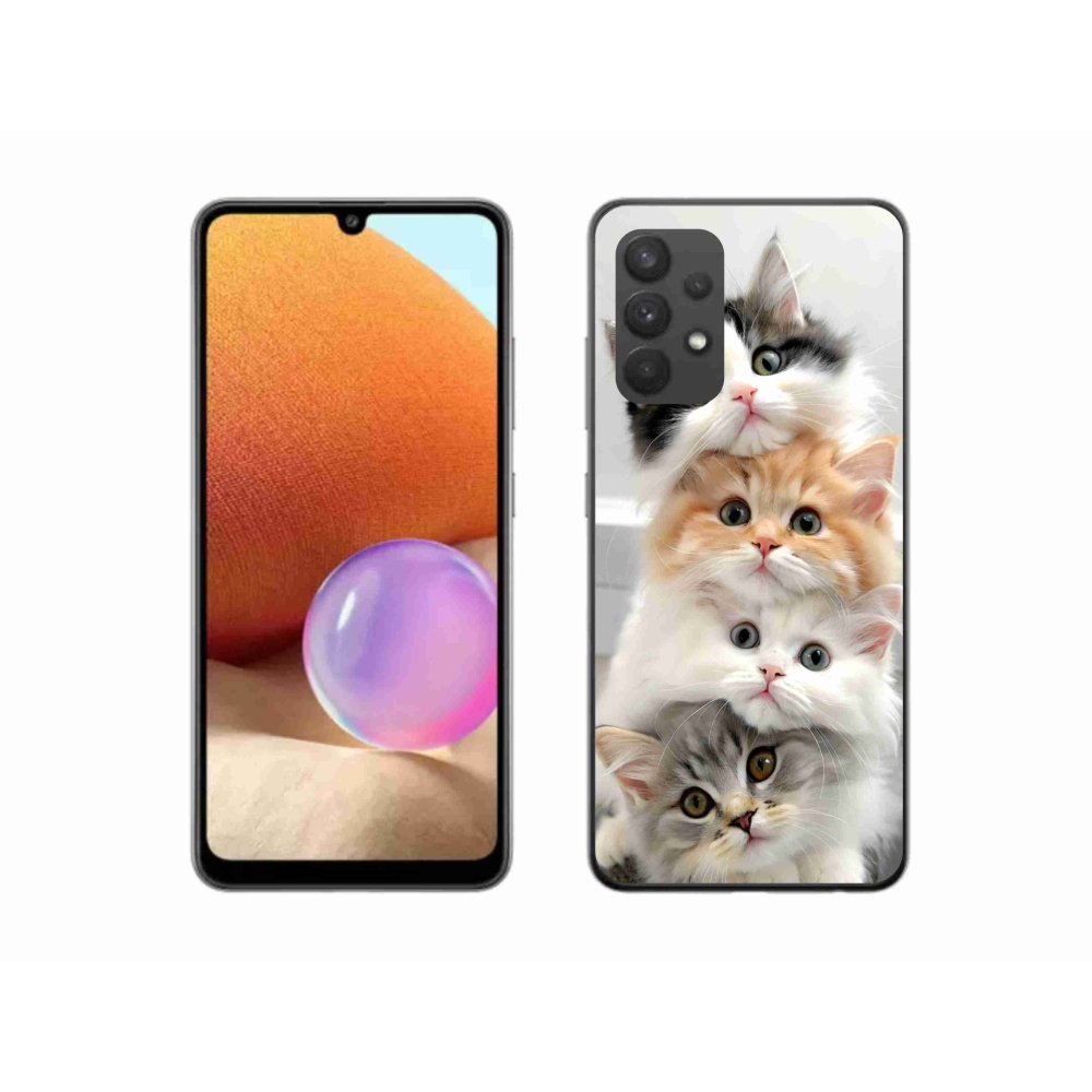Gelový kryt mmCase na Samsung Galaxy A32 4G - kočičí parta
