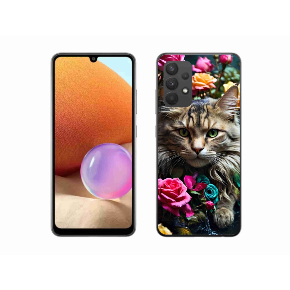 Gelový kryt mmCase na Samsung Galaxy A32 4G - kočíčí pohled 2