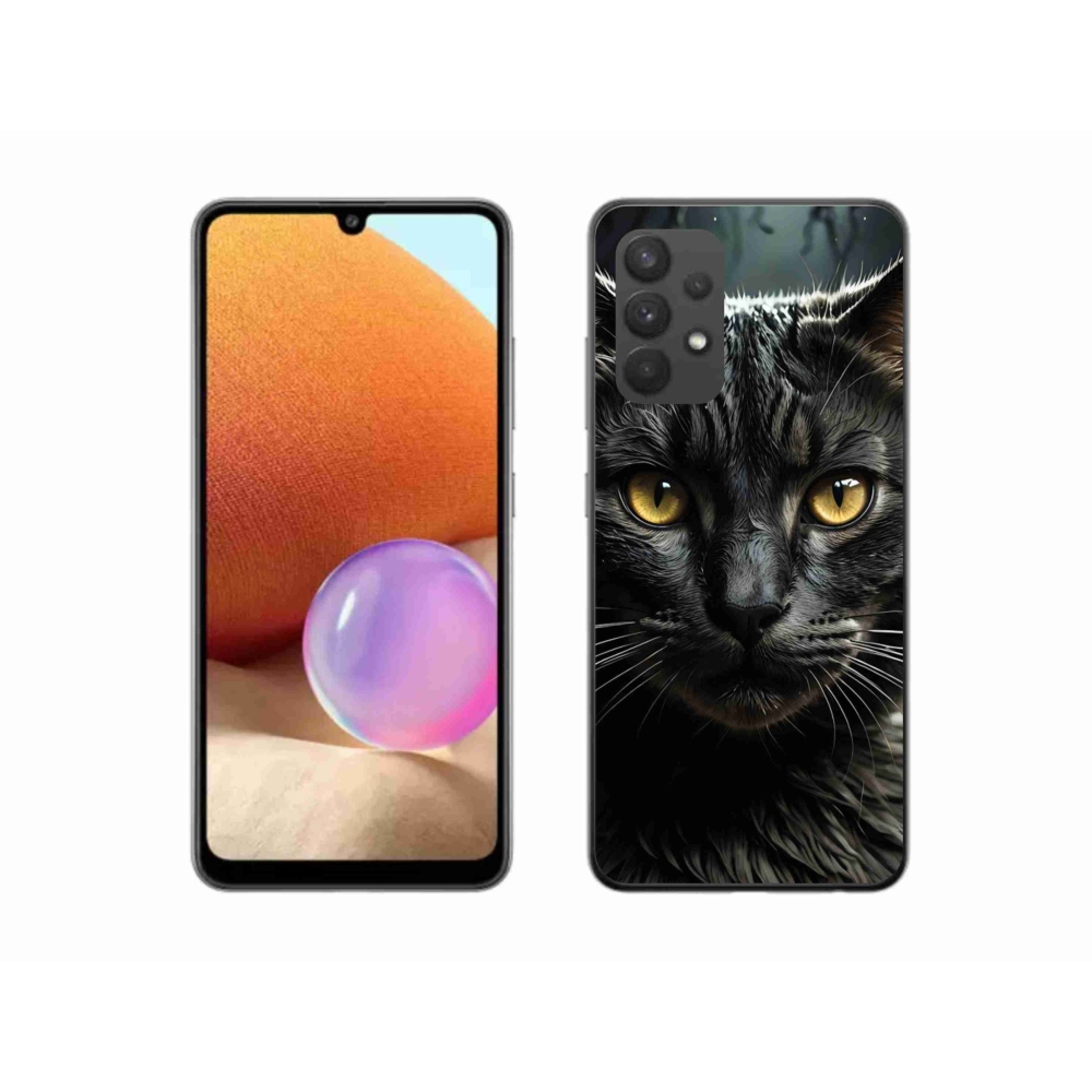 Gelový kryt mmCase na Samsung Galaxy A32 4G - kočičí pohled 3