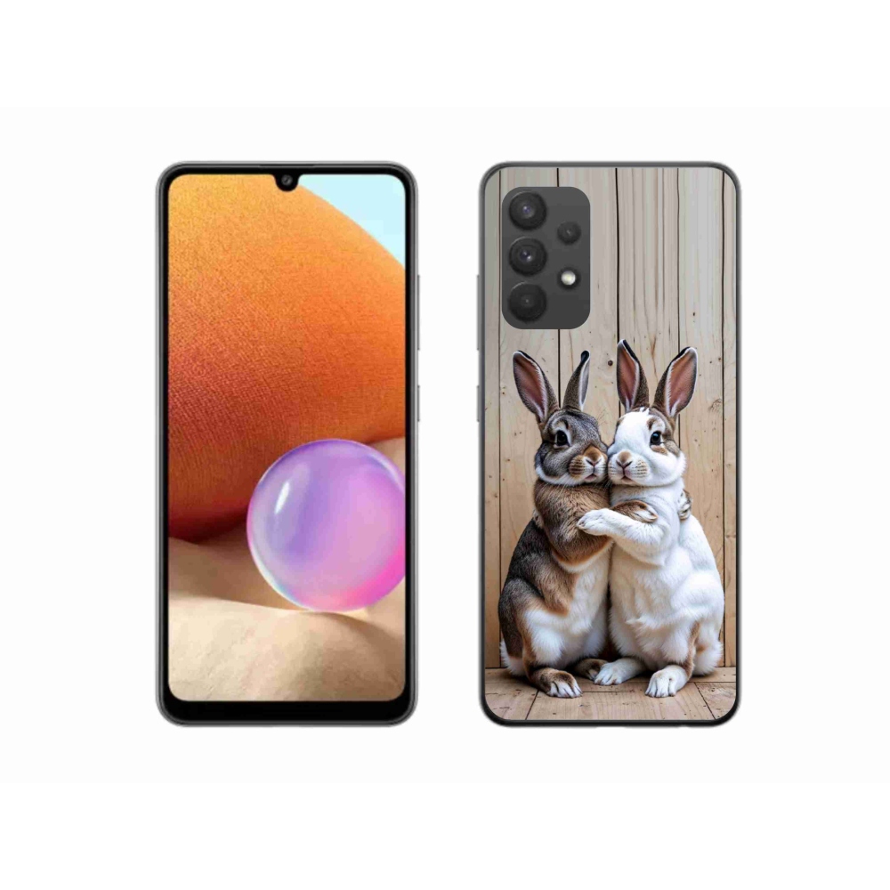 Gelový kryt mmCase na Samsung Galaxy A32 4G - králičí pár