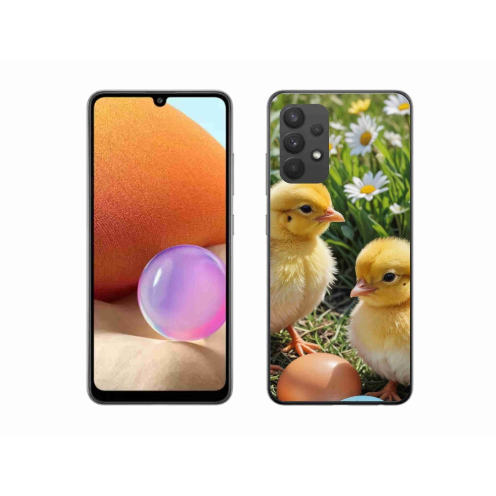 Gelový kryt mmCase na Samsung Galaxy A32 4G - kuřátka