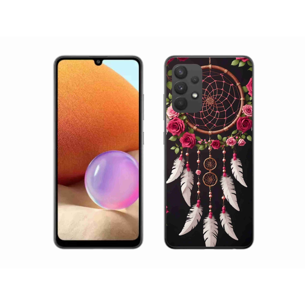 Gelový kryt mmCase na Samsung Galaxy A32 4G - lapač snů s růžemi