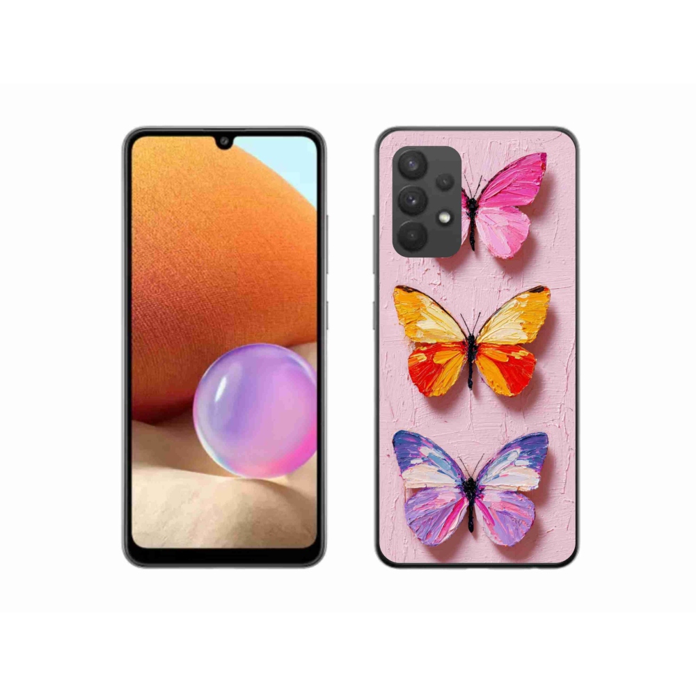 Gelový kryt mmCase na Samsung Galaxy A32 4G - motýlí trojice
