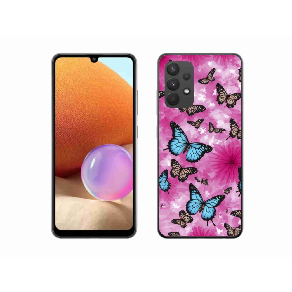 Gelový kryt mmCase na Samsung Galaxy A32 4G - motýlí zahrada