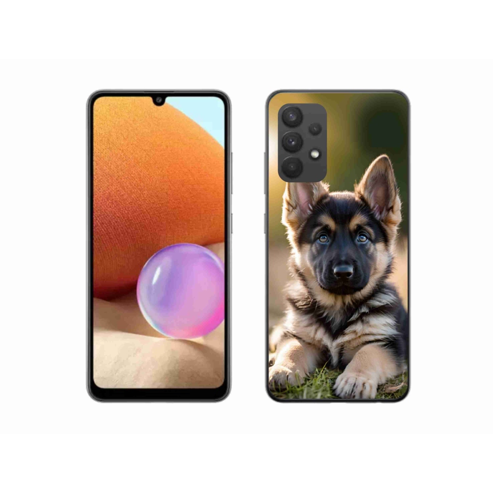 Gelový kryt mmCase na Samsung Galaxy A32 4G - německý ovčák v přírodě