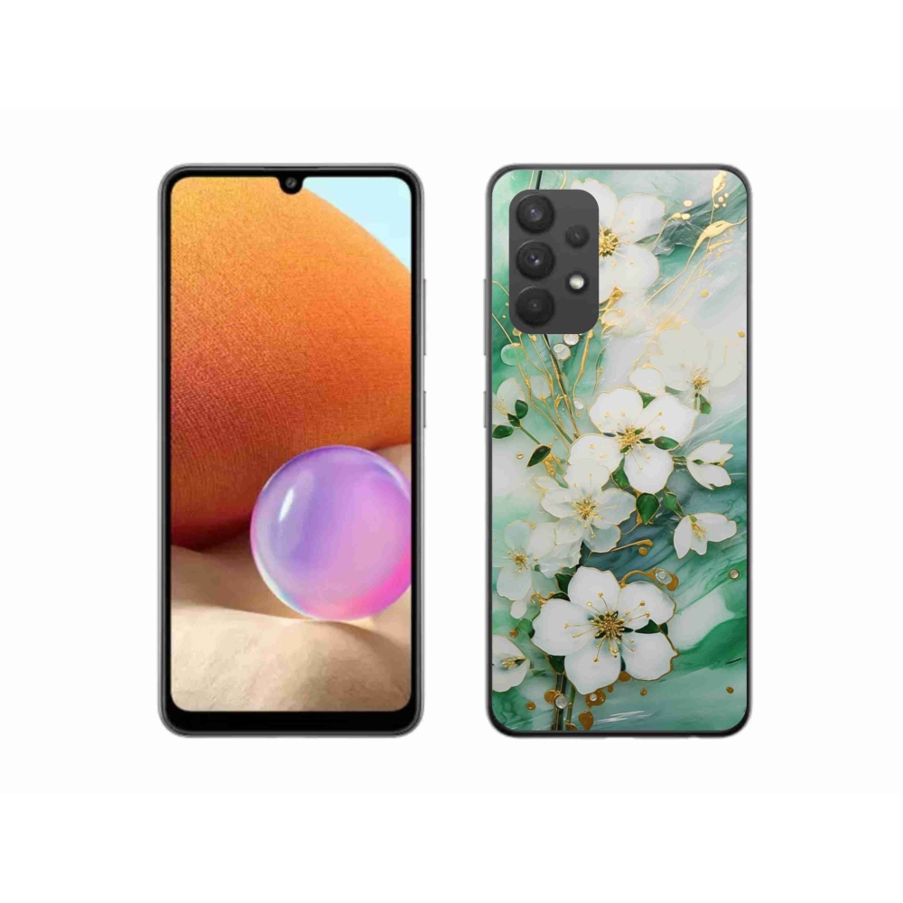 Gelový kryt mmCase na Samsung Galaxy A32 4G - něžné květy