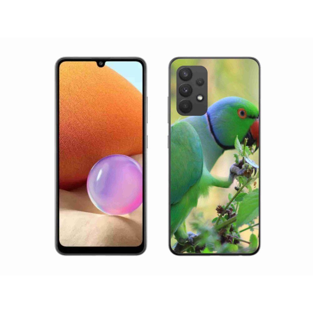 Gelový kryt mmCase na Samsung Galaxy A32 4G - papoušek alexandr