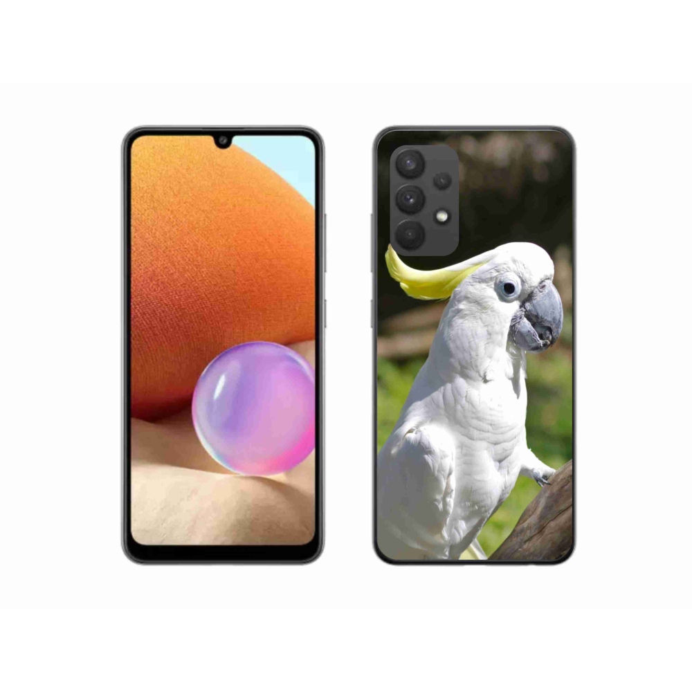 Gelový kryt mmCase na Samsung Galaxy A32 4G - papoušek kakadu 2
