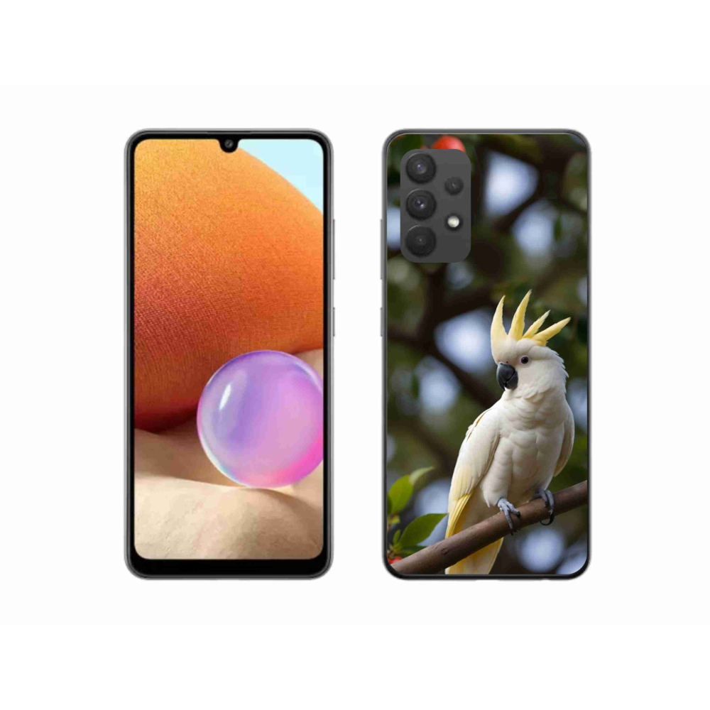 Gelový kryt mmCase na Samsung Galaxy A32 4G - papoušek kakadu 3