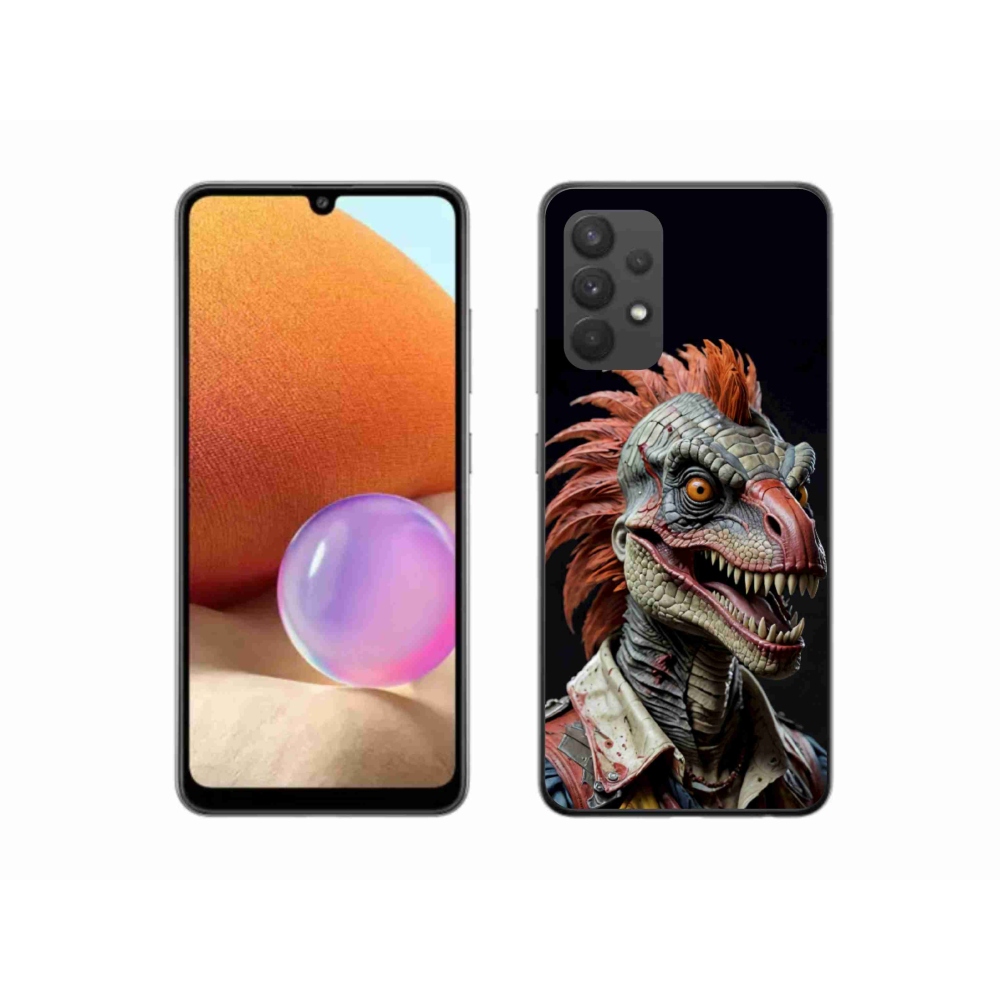 Gelový kryt mmCase na Samsung Galaxy A32 4G - punk dinosaurus
