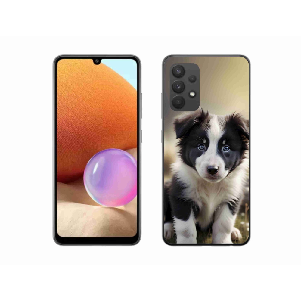Gelový kryt mmCase na Samsung Galaxy A32 4G - roztomilá border kolie