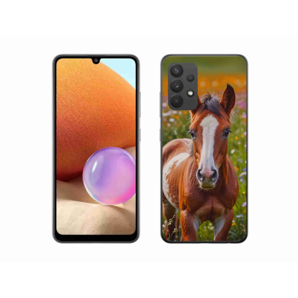 Gelový kryt mmCase na Samsung Galaxy A32 4G - roztomilé hříbě