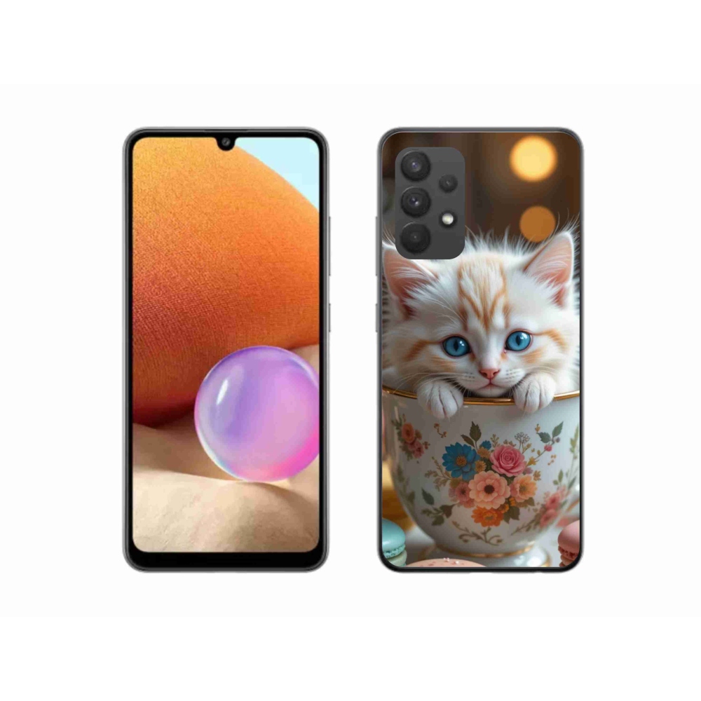 Gelový kryt mmCase na Samsung Galaxy A32 4G - roztomilé kotě 6