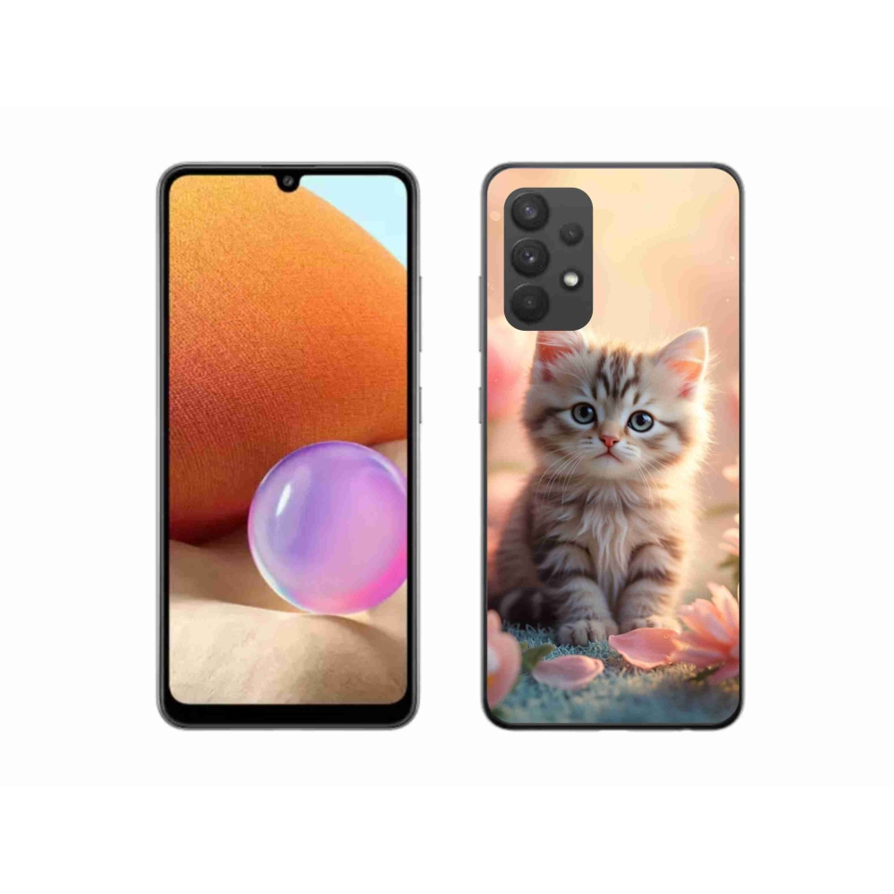 Gelový kryt mmCase na Samsung Galaxy A32 4G - roztomilé kotě 8
