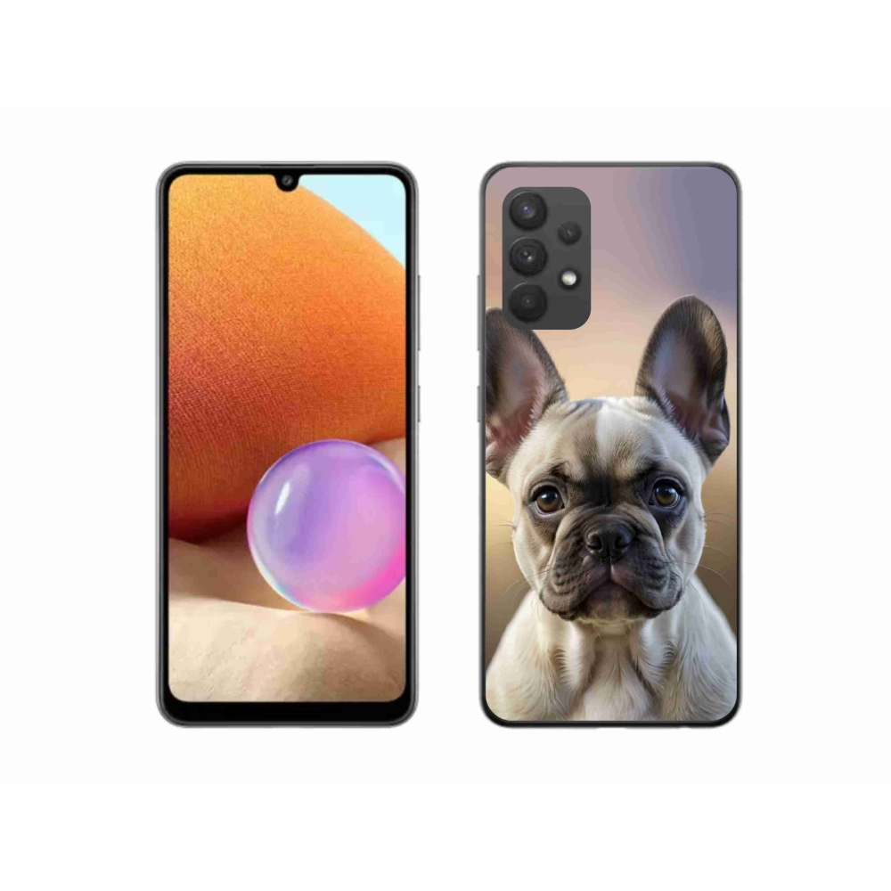 Gelový kryt mmCase na Samsung Galaxy A32 4G - roztomilý francouzský buldoček