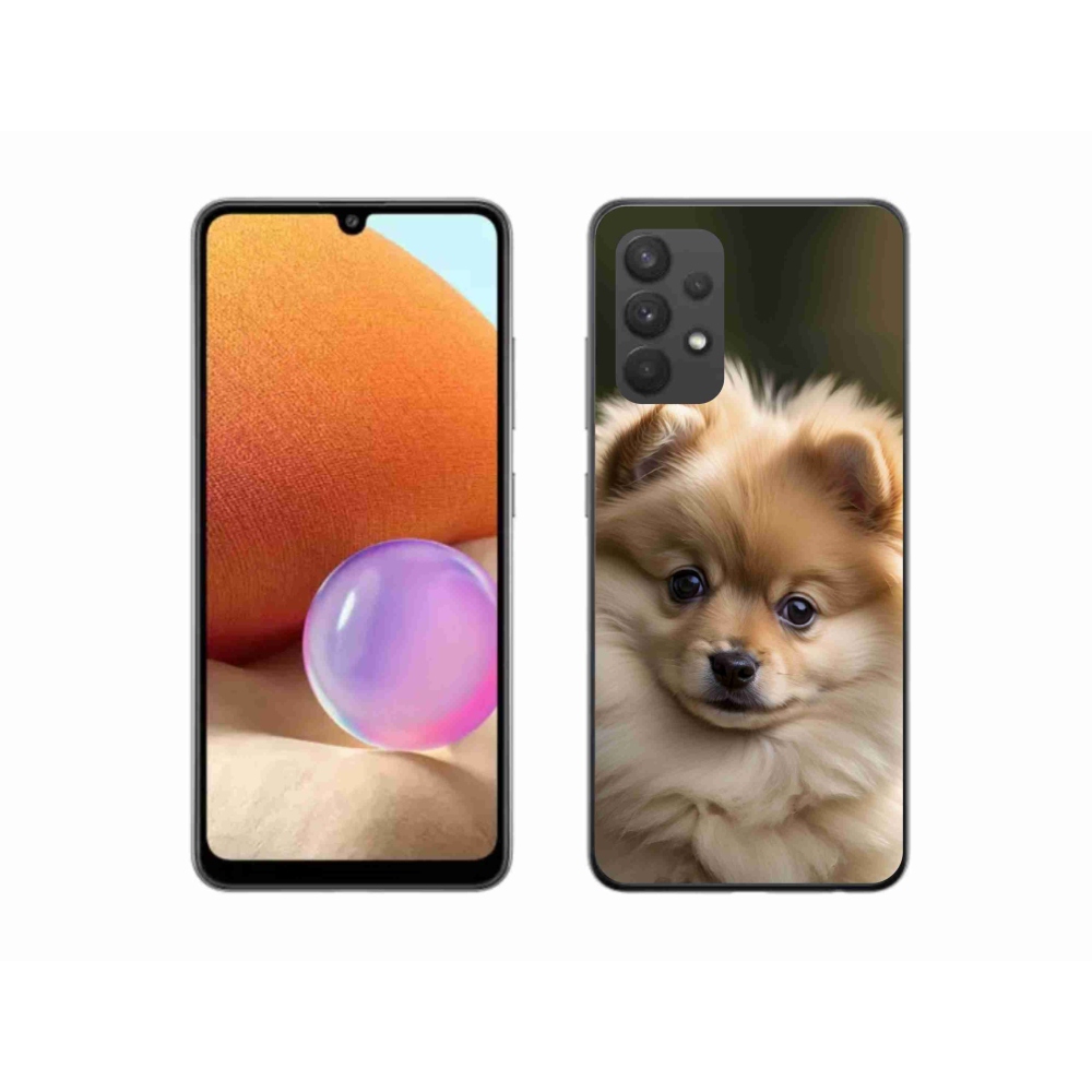 Gelový kryt mmCase na Samsung Galaxy A32 4G - roztomilý pomeranian 2
