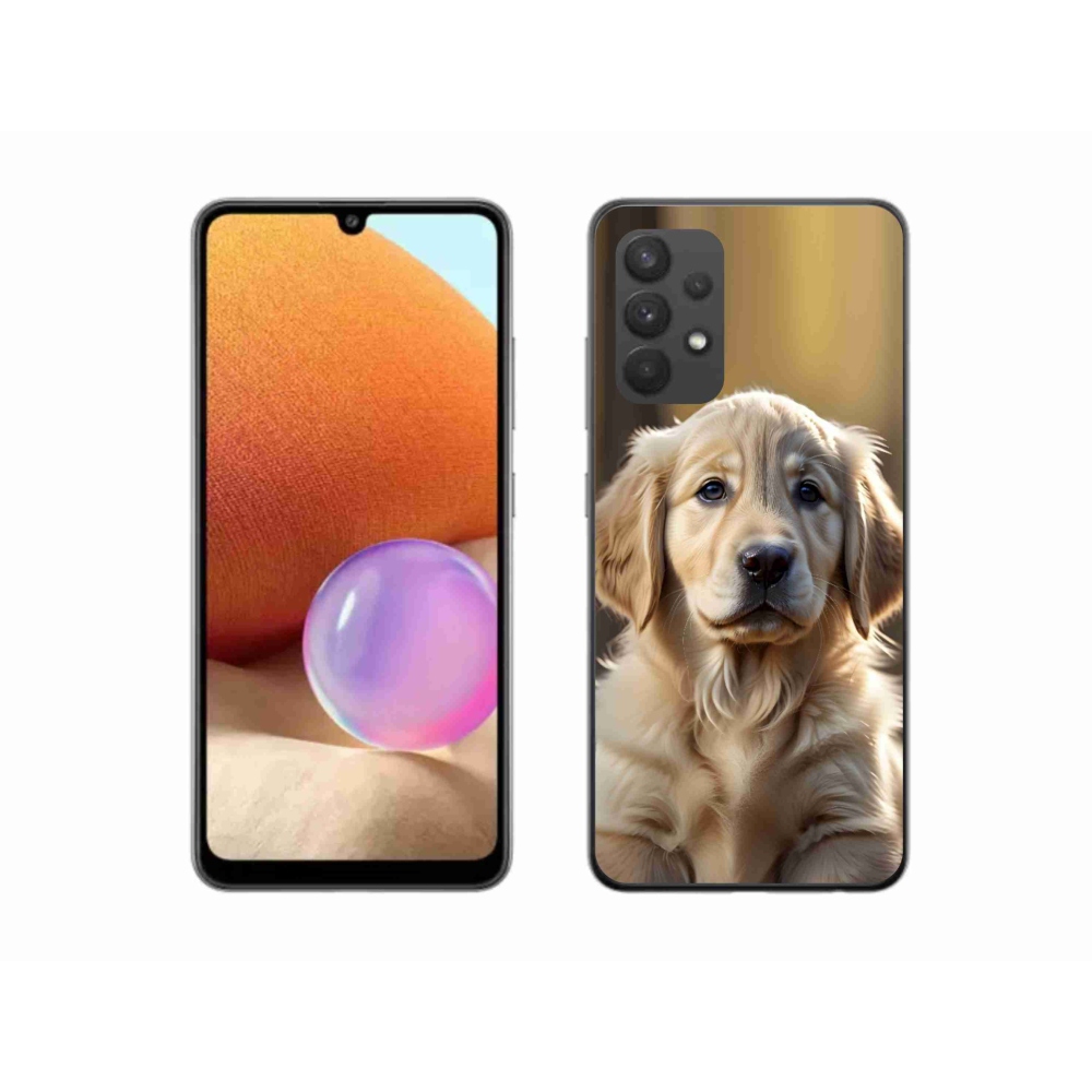 Gelový kryt mmCase na Samsung Galaxy A32 4G - roztomilý zlatý retrívr