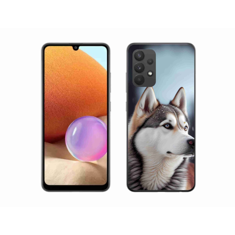 Gelový kryt mmCase na Samsung Galaxy A32 4G - sibiřský husky