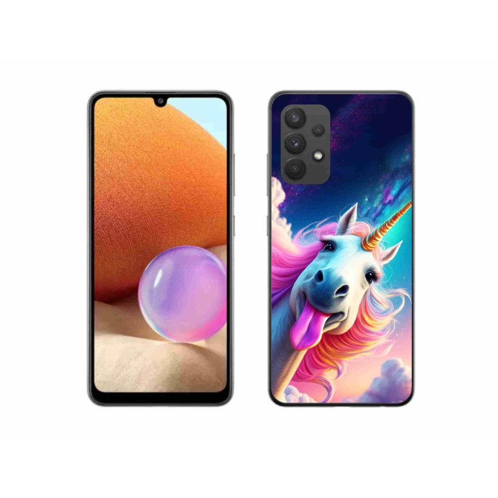 Gelový kryt mmCase na Samsung Galaxy A32 4G - šílený jednorožec