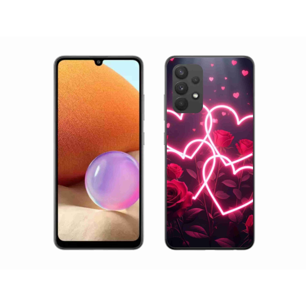 Gelový kryt mmCase na Samsung Galaxy A32 4G - srdce lásky