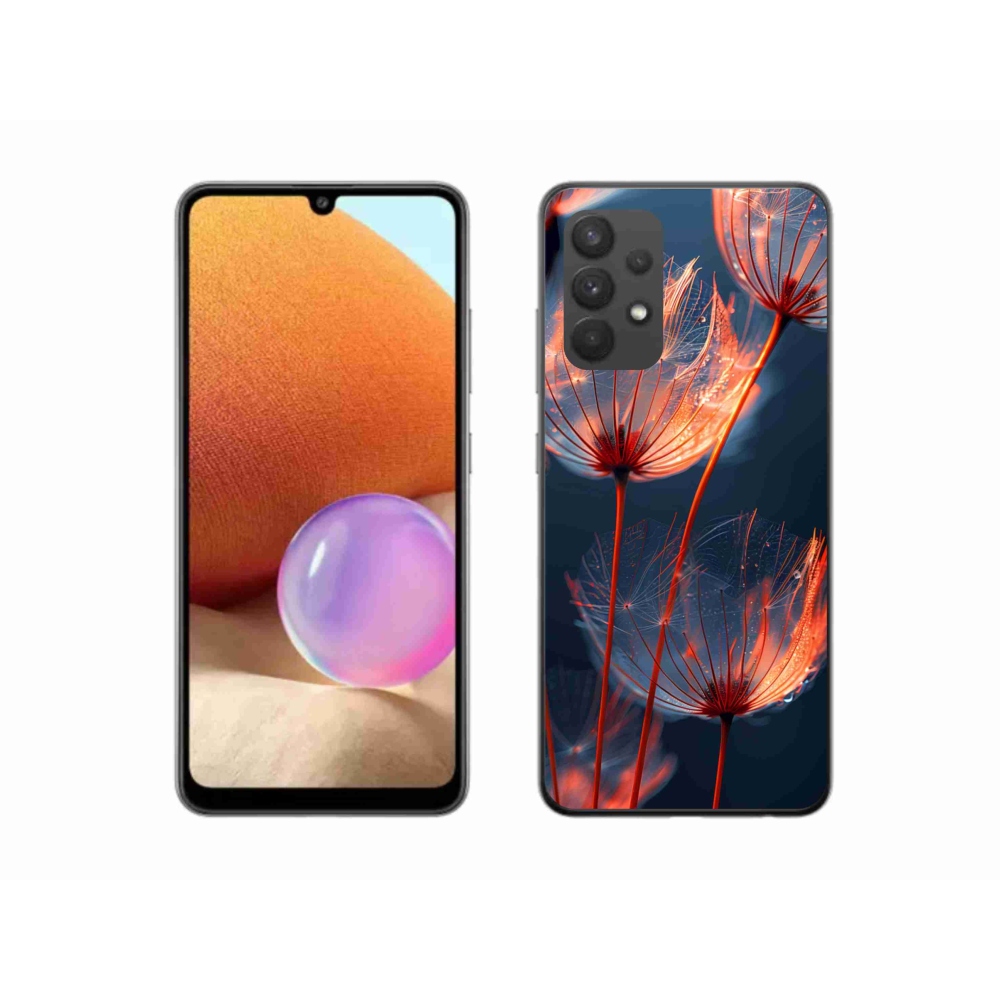 Gelový kryt mmCase na Samsung Galaxy A32 4G - světélkující chmýří