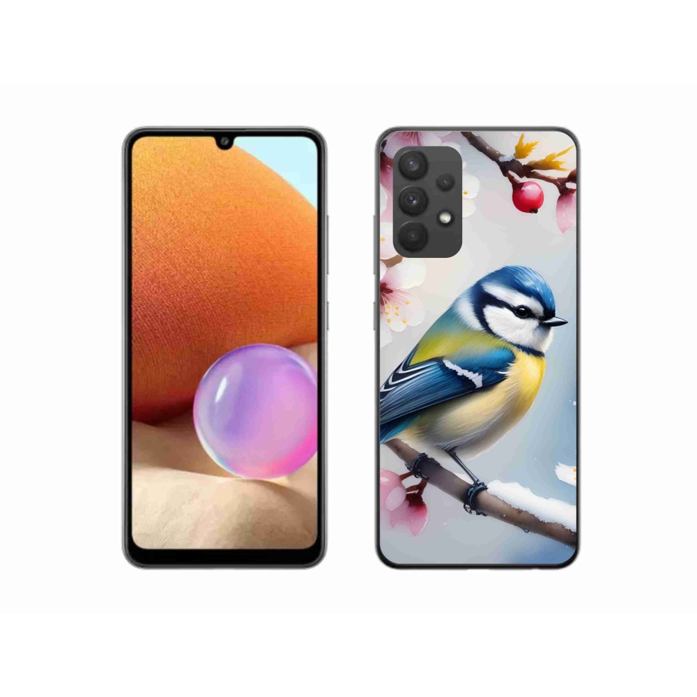 Gelový kryt mmCase na Samsung Galaxy A32 4G - sýkorka