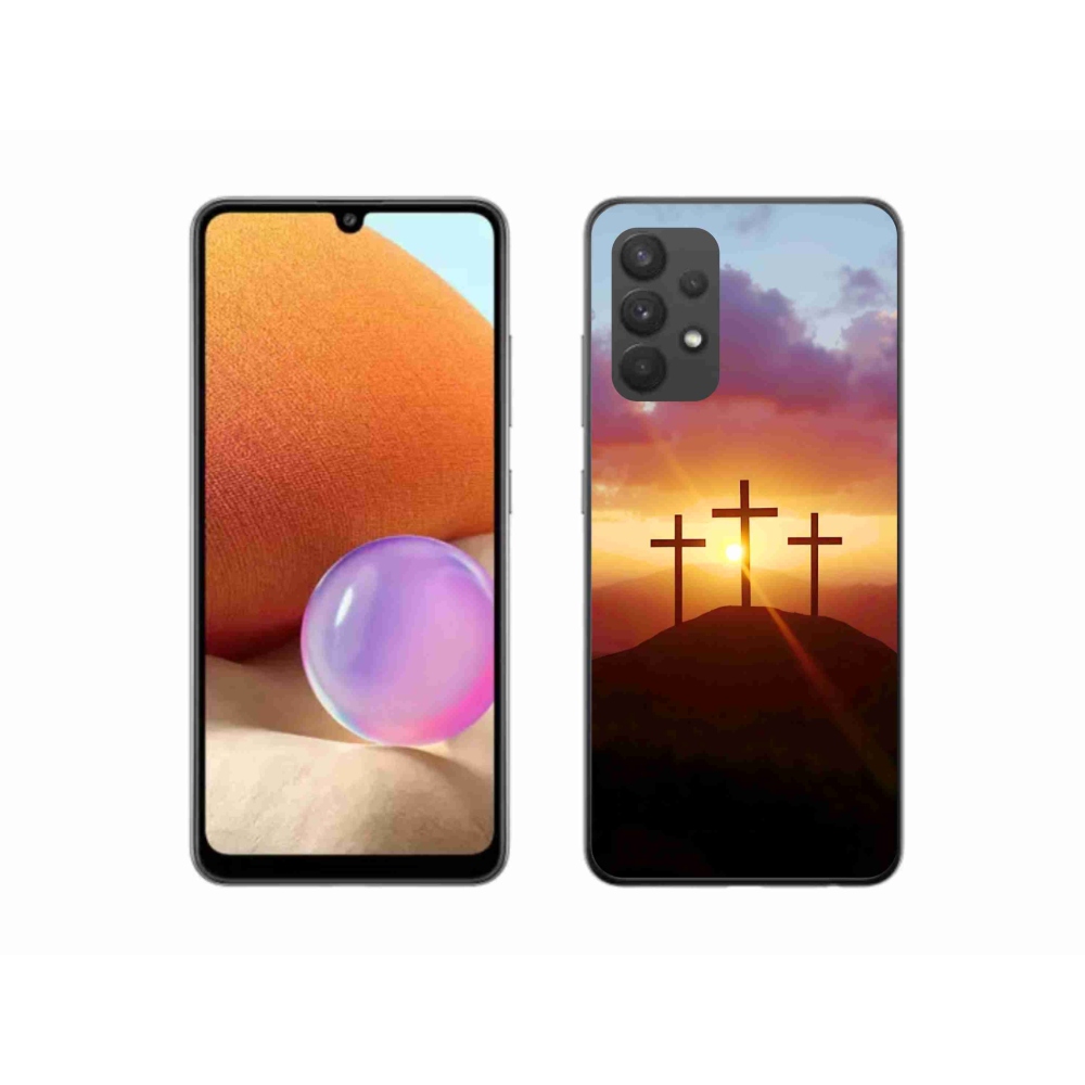 Gelový kryt mmCase na Samsung Galaxy A32 4G - tři kříže