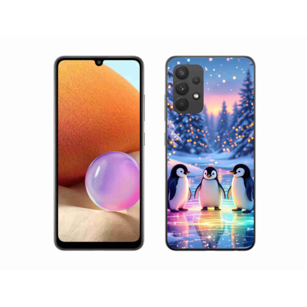 Gelový kryt mmCase na Samsung Galaxy A32 4G - tučnáci