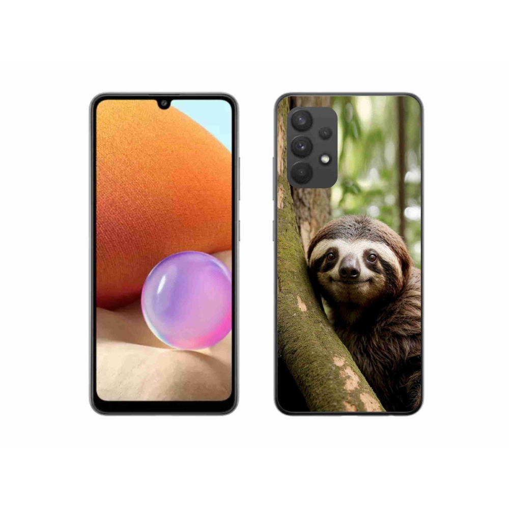 Gelový kryt mmCase na Samsung Galaxy A32 4G - usměvavý lenochod