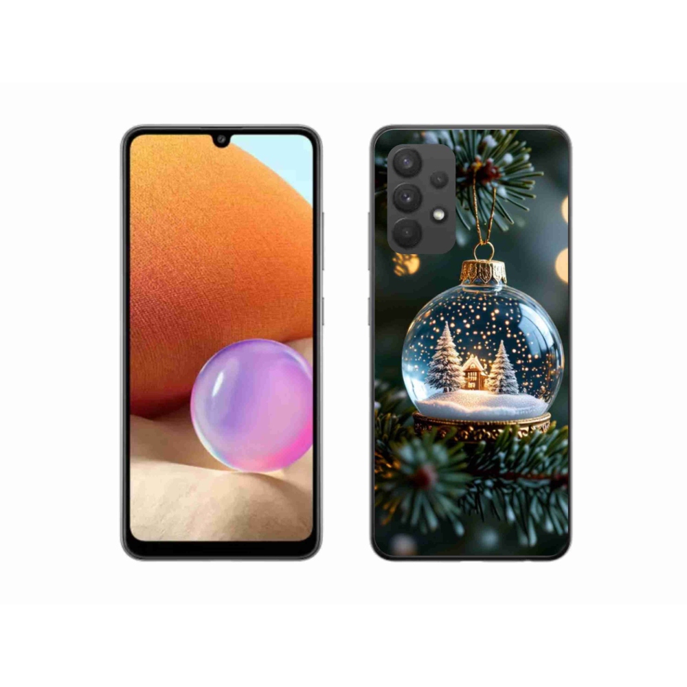 Gelový kryt mmCase na Samsung Galaxy A32 4G - vánoční koule 2