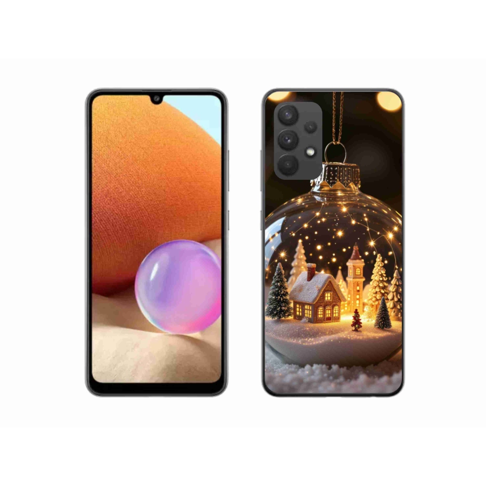 Gelový kryt mmCase na Samsung Galaxy A32 4G - vánoční koule 3