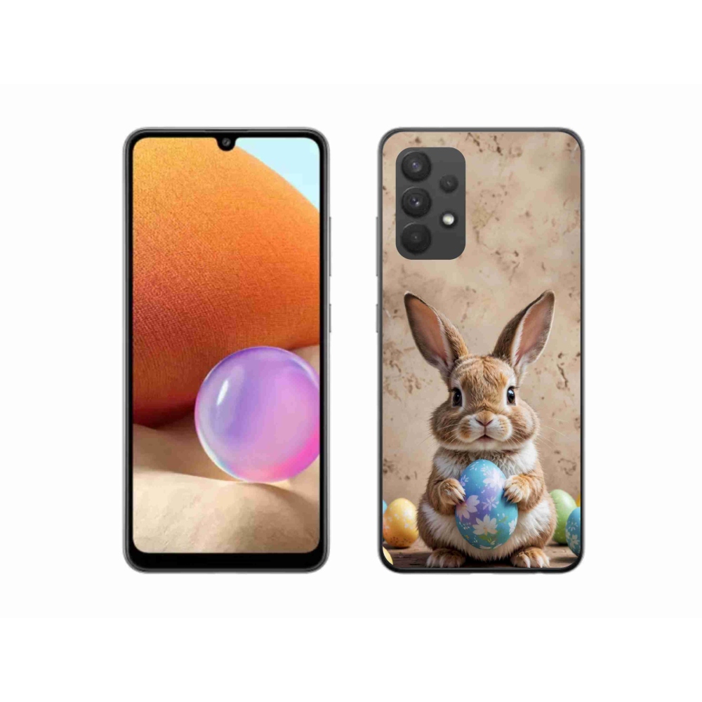 Gelový kryt mmCase na Samsung Galaxy A32 4G - velikonoční králíček