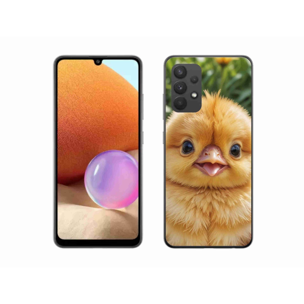 Gelový kryt mmCase na Samsung Galaxy A32 4G - veselé kuřátko