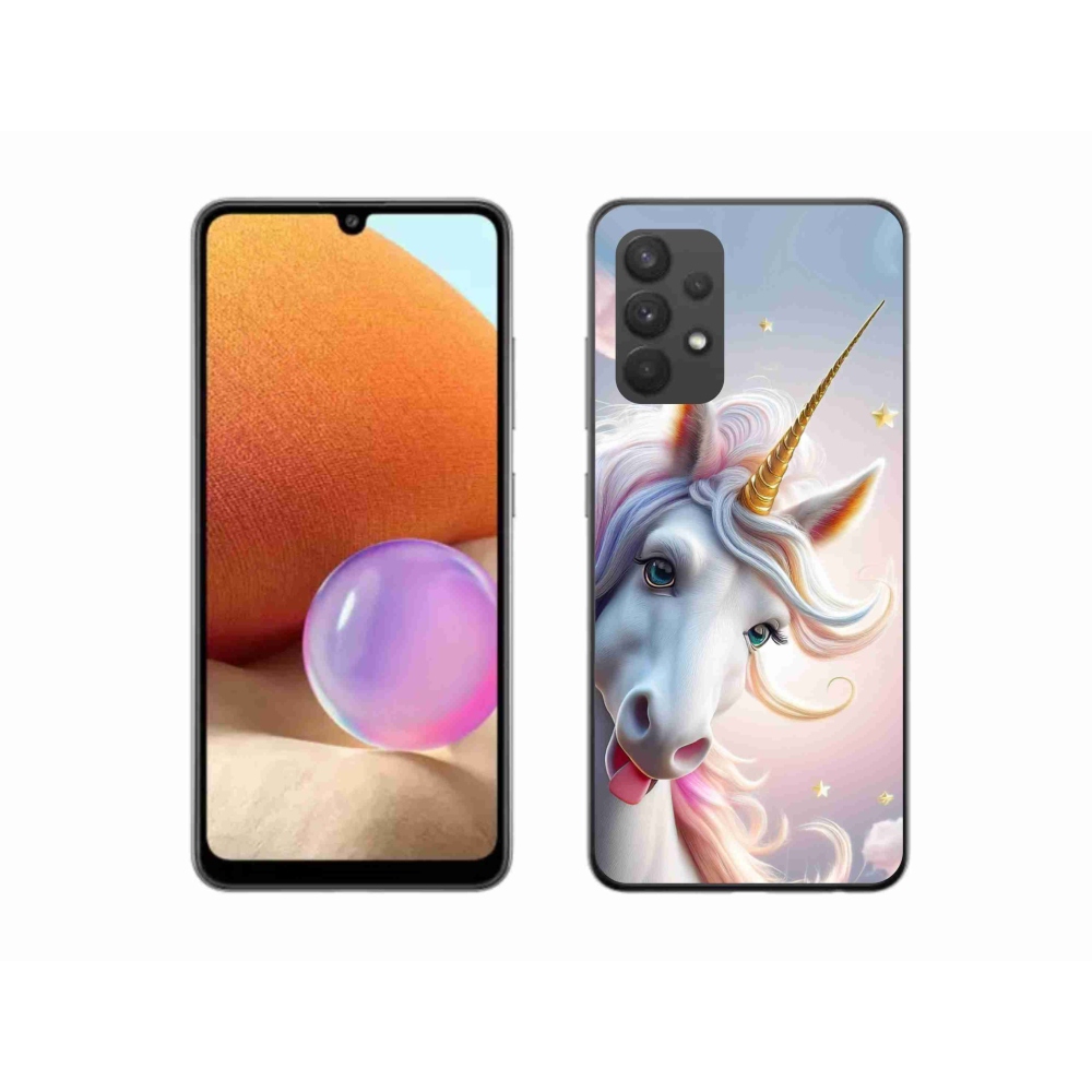 Gelový kryt mmCase na Samsung Galaxy A32 4G - veselý jednorožec