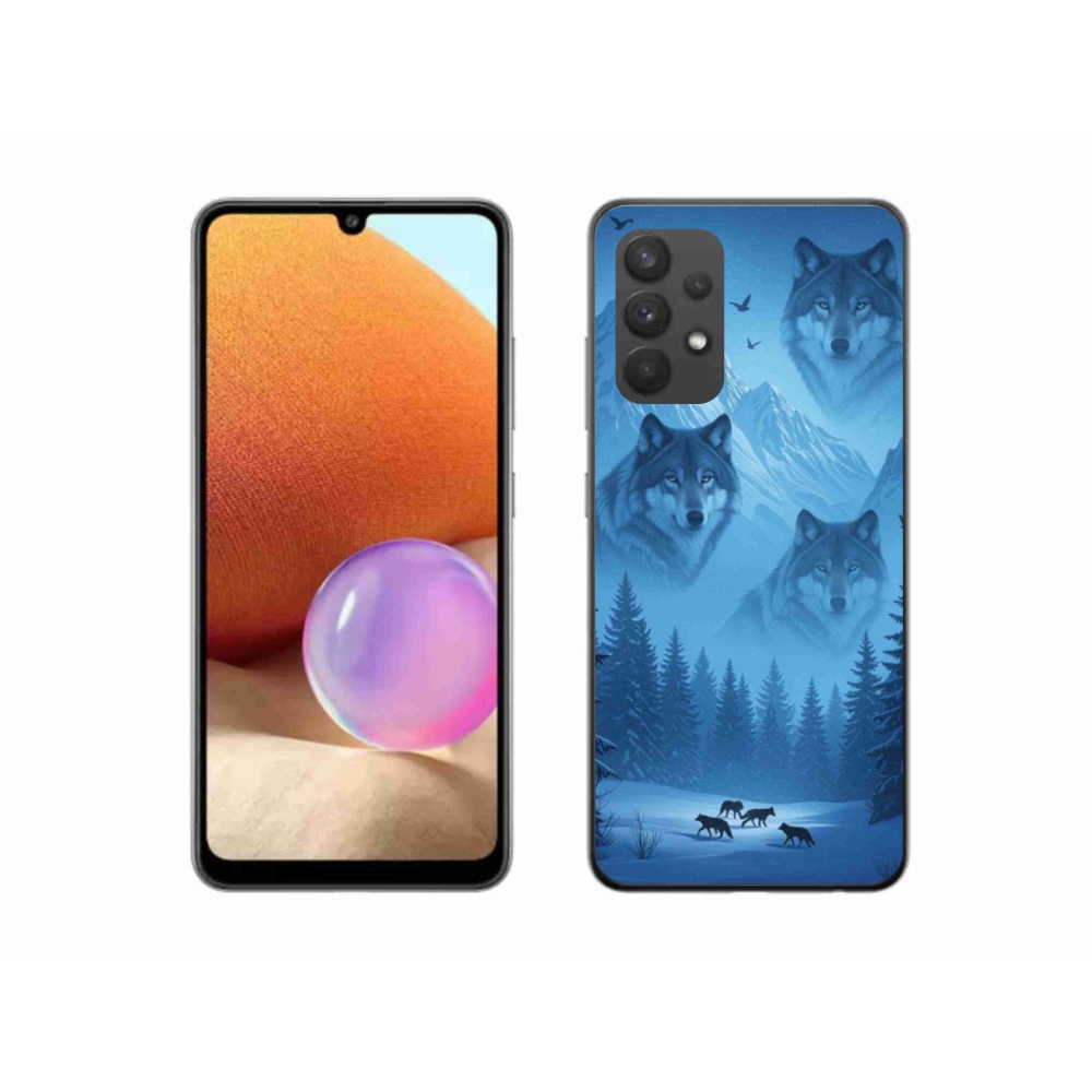 Gelový kryt mmCase na Samsung Galaxy A32 4G - vlčí smečka