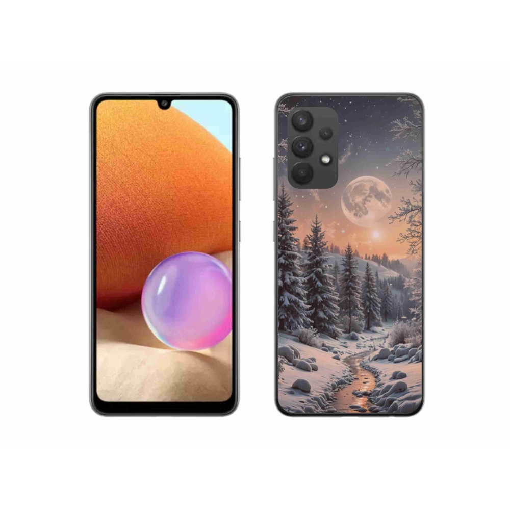 Gelový kryt mmCase na Samsung Galaxy A32 4G - zimní krajina 2