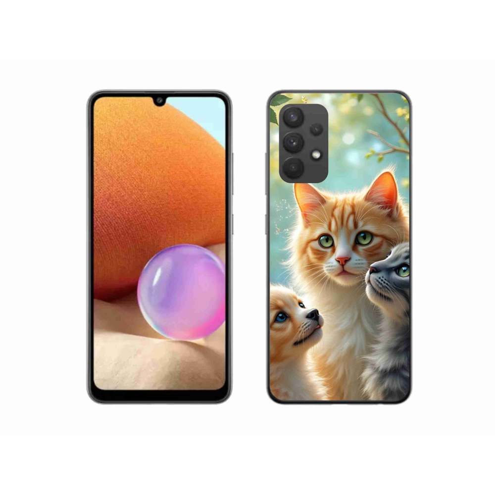 Gelový kryt mmCase na Samsung Galaxy A32 4G - zvířecí přátelství 2