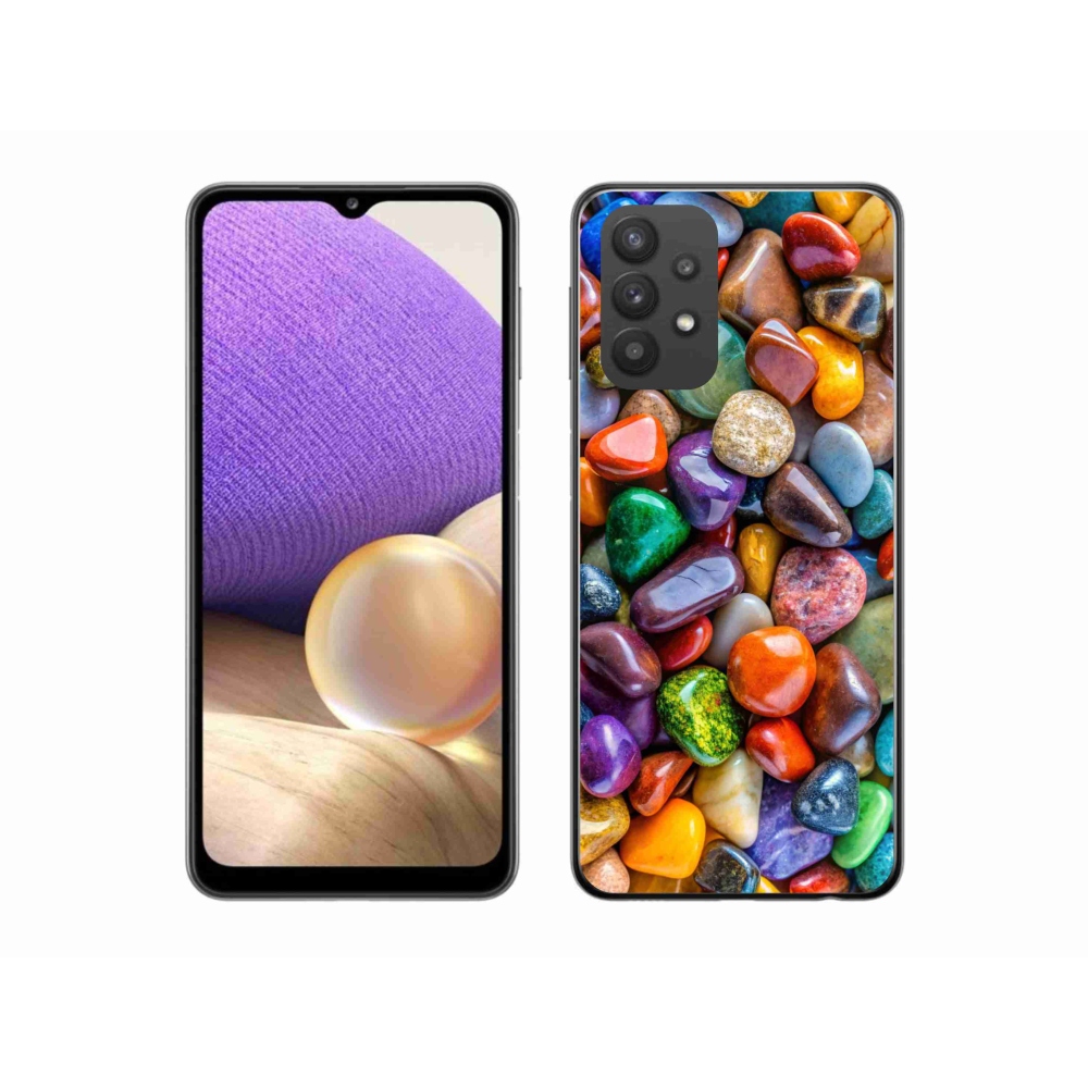 Gelový kryt mmCase na Samsung Galaxy A32 5G - barevné kamínky