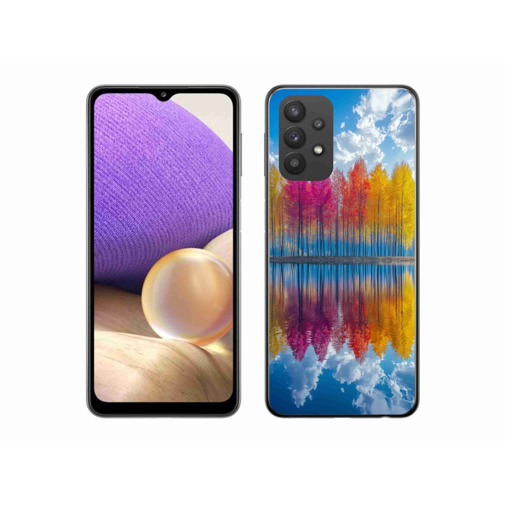 Gelový kryt mmCase na Samsung Galaxy A32 5G - barevné stromy
