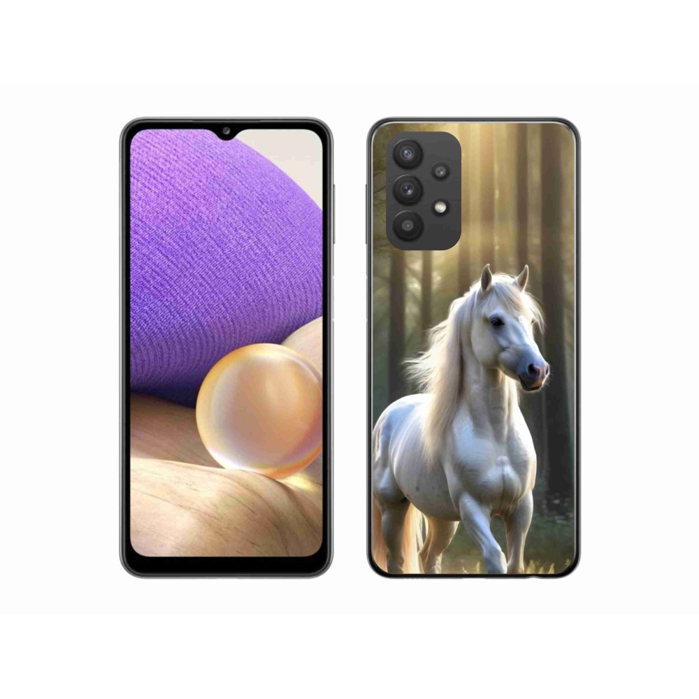 Gelový kryt mmCase na Samsung Galaxy A32 5G - bílý kůň 3