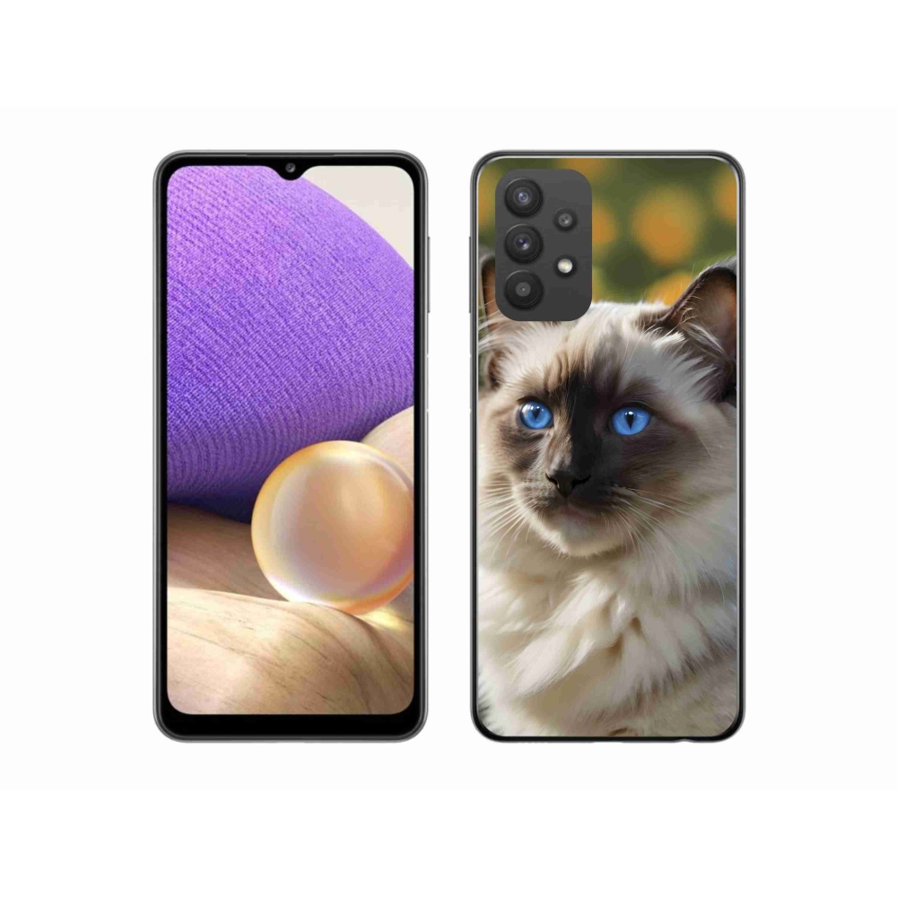 Gelový kryt mmCase na Samsung Galaxy A32 5G - bílý ragdoll