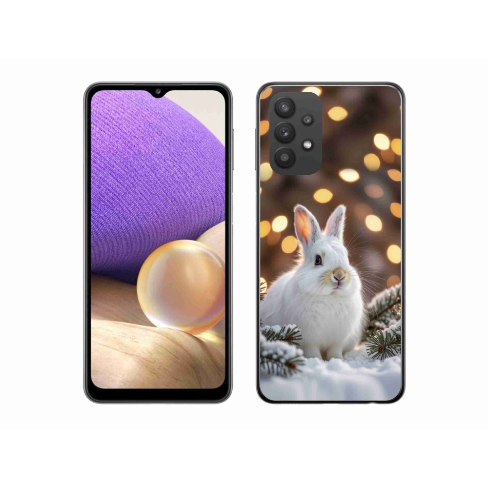 Gelový kryt mmCase na Samsung Galaxy A32 5G - bílý zajíc