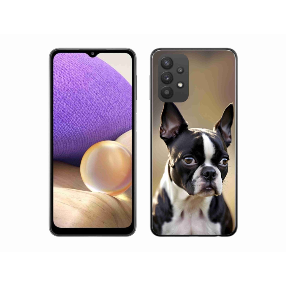 Gelový kryt mmCase na Samsung Galaxy A32 5G - bostonský teriér