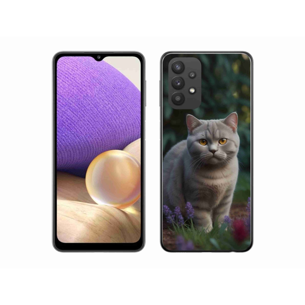 Gelový kryt mmCase na Samsung Galaxy A32 5G - britská kočka