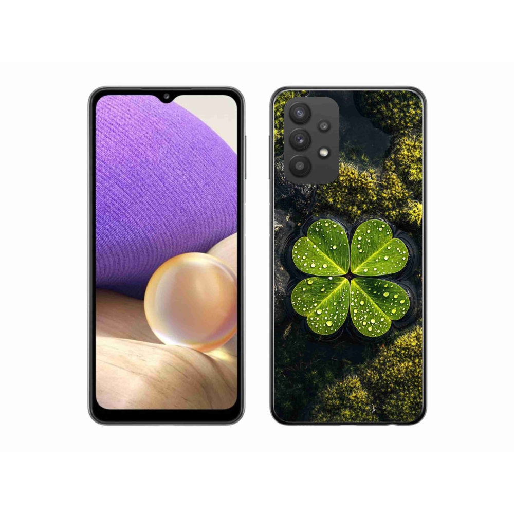 Gelový kryt mmCase na Samsung Galaxy A32 5G - čtyřlístek