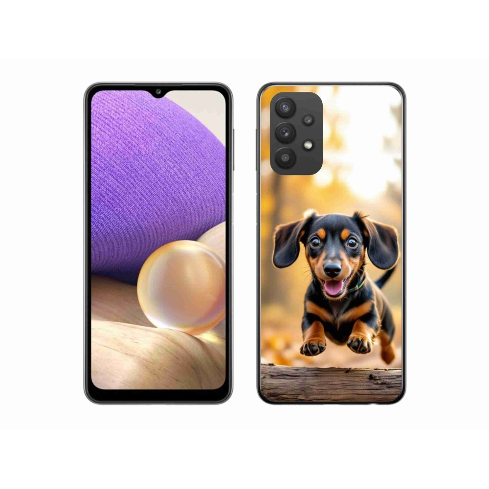 Gelový kryt mmCase na Samsung Galaxy A32 5G - jezevčík 2